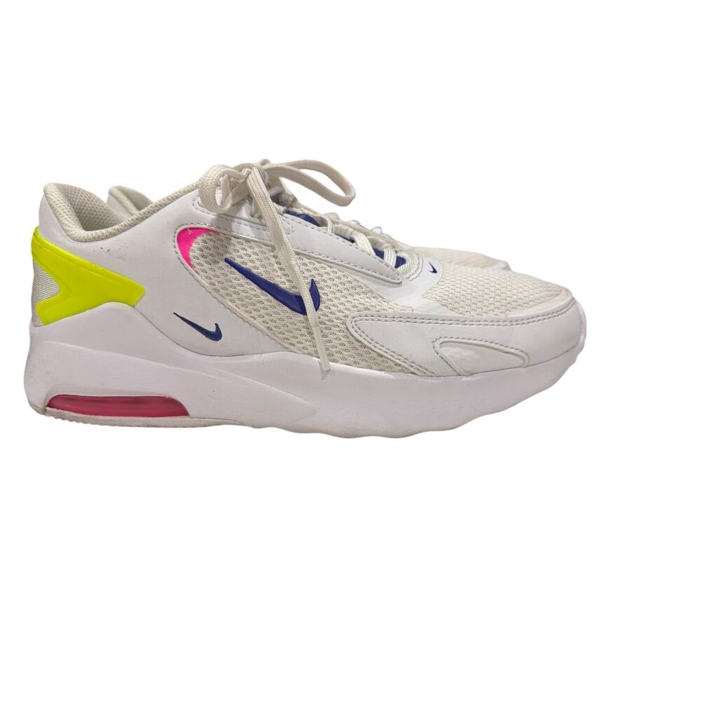 Nike Air Max Bolt sneakers Sz 8.5 Women's white, indigo burst, and pink blast